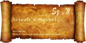 Szlovák Marcell névjegykártya