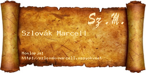 Szlovák Marcell névjegykártya